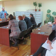 Проведение занятия для сотрудников Государственного архива Гродненской области по программе пожарно-технического минимума